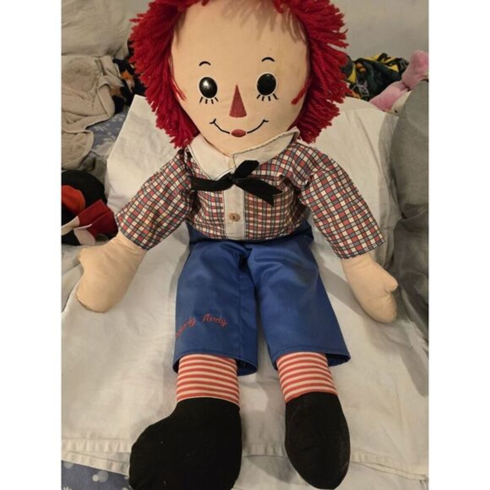 Raggedy Andy doll ‎ large 30 inches  cloth doll
